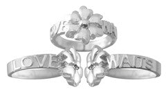 Girls Christian Purity Ring in Silver - Purity Petals - PurityRings.com