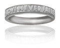 Girls Purity Ring "LOVE NEVER FAILS" in Silver - PurityRings.com