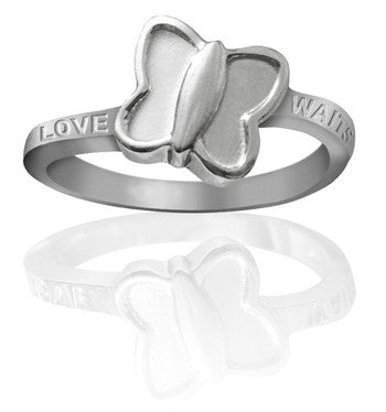 Purity Ring - BUTTERFLY Love Waits in Sterling Silver - PurityRings.com