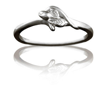 Girls Purity Ring - Unblossomed Rose in Sterling Silver - PurityRings.com