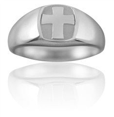 Purity Ring - Christian Guys Silver Covenant Cross - PurityRings.com