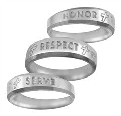 Purity Ring for Guys - HONOR + RESPECT + SERVE - PurityRings.com