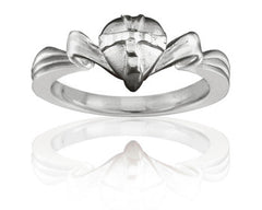 Girl&#39;s Gift Wrapped Heart Purity Ring