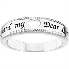 Girl&#39;s &quot;Guard My Heart Dear Lord&quot; Purity Ring