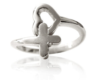 Girls Purity Ring - Protected Heart in Sterling Silver - PurityRings.com
