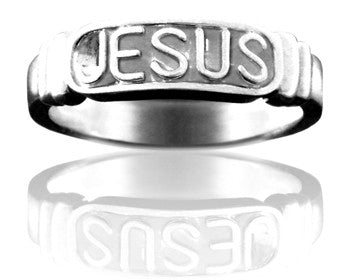 Guys Silver Jesus Purity Ring - PurityRings.com
