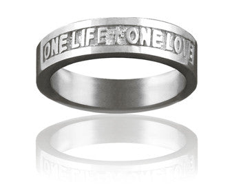Purity Ring for Guys - Silver One Life, One Love - PurityRings.com
